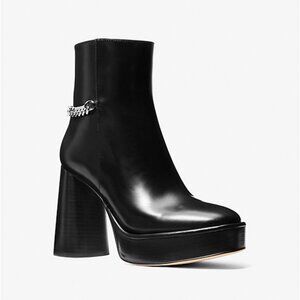 BRAND NEW CARLISLE LEATHER WOMEN’S PLATFORM BOOT BY MICHAEL KORS